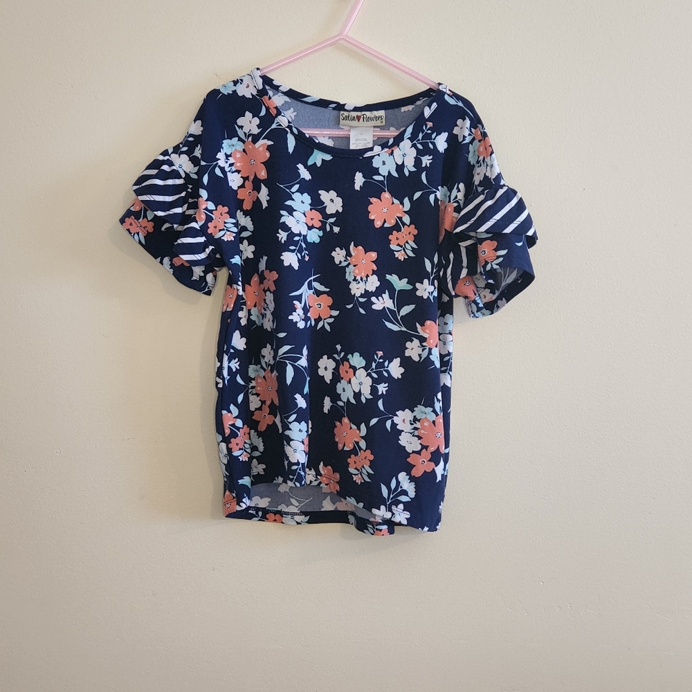 Satin Flowers top